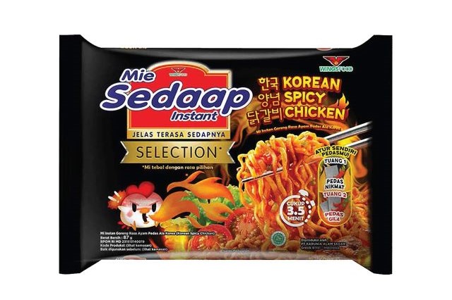 1.Mie Sedaap Korean Spicy Chicken