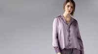 Serena Atasan Loungewear Satin Lily Lilac